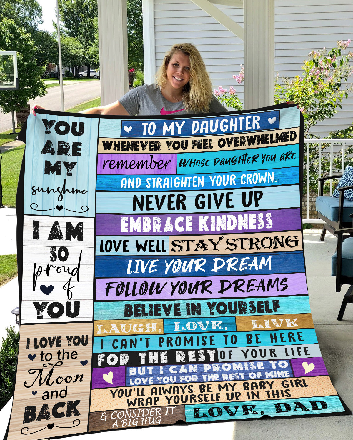 To My Daughter Collage | Cozy Plush Fleece Blanket