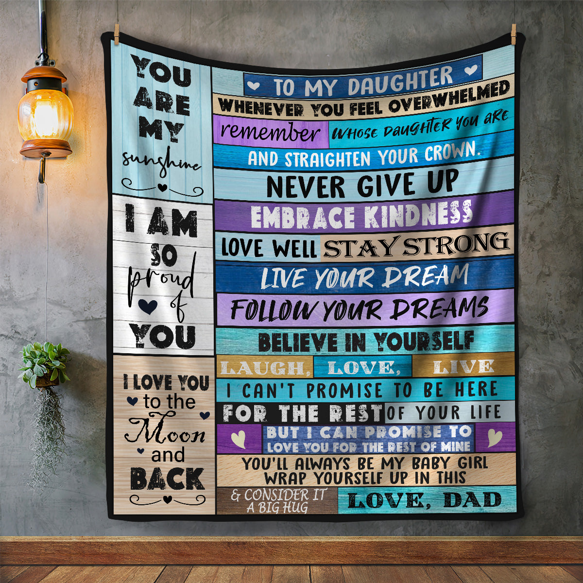 To My Daughter Collage | Cozy Plush Fleece Blanket