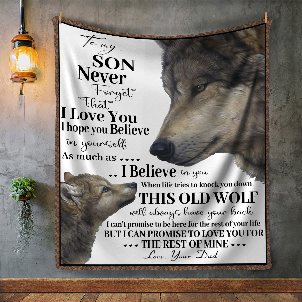 Wolf and Pup | Cozy Plush Blanket