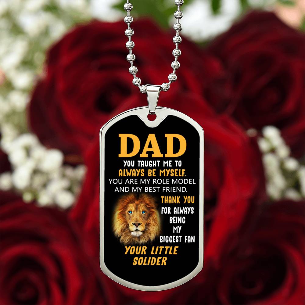 Dad is My Biggest Fan | Military Chain Necklace