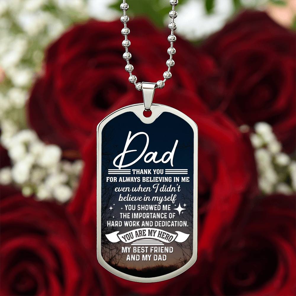 Dad is My Hero | Military Chain Necklace