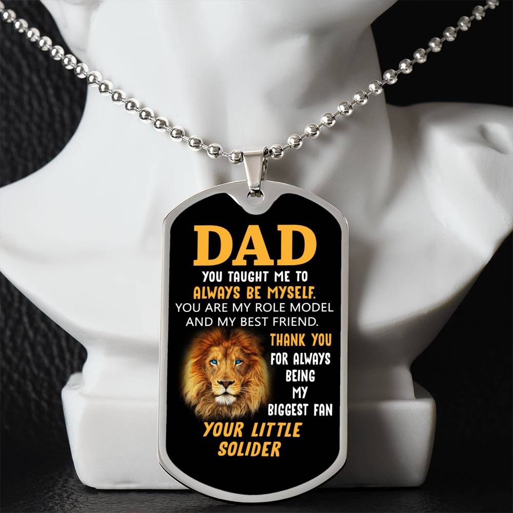 Dad is My Biggest Fan | Military Chain Necklace