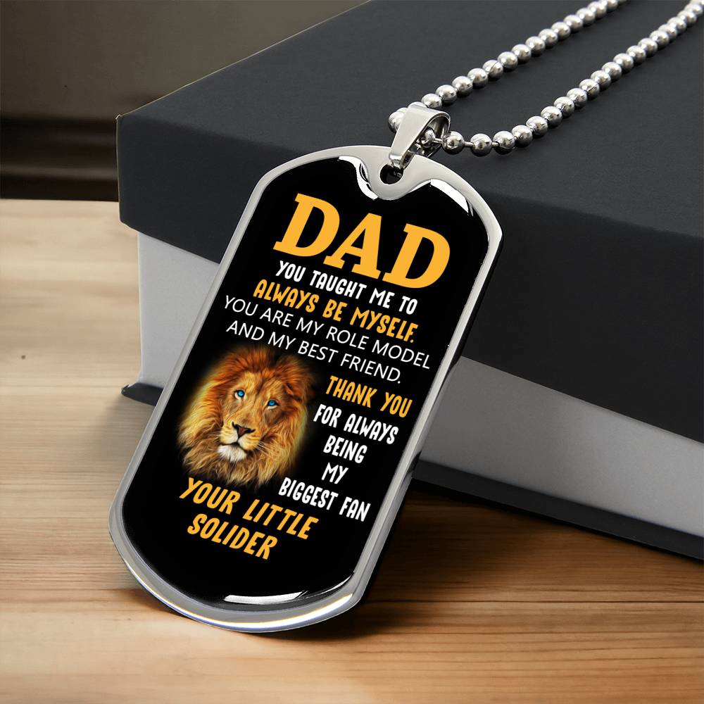 Dad is My Biggest Fan | Military Chain Necklace
