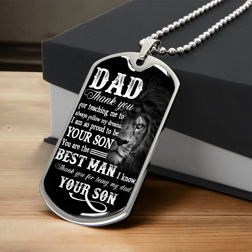 Thank You Dad | Military Chain Necklace