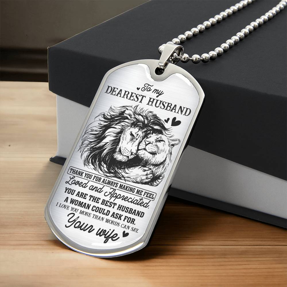 My Dearest Husband | Military Chain Necklace