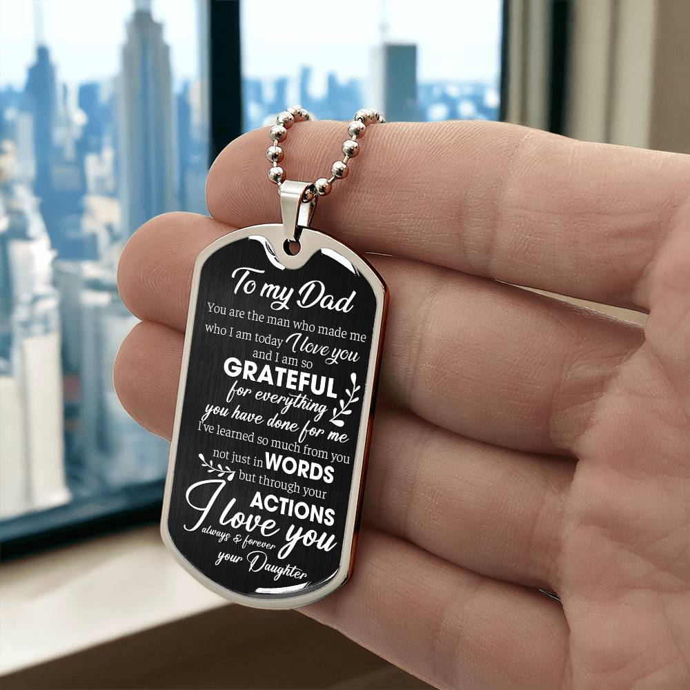 So Grateful | Military Chain Necklace