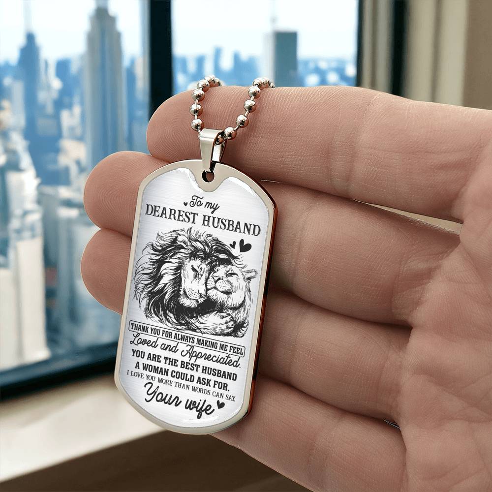 My Dearest Husband | Military Chain Necklace