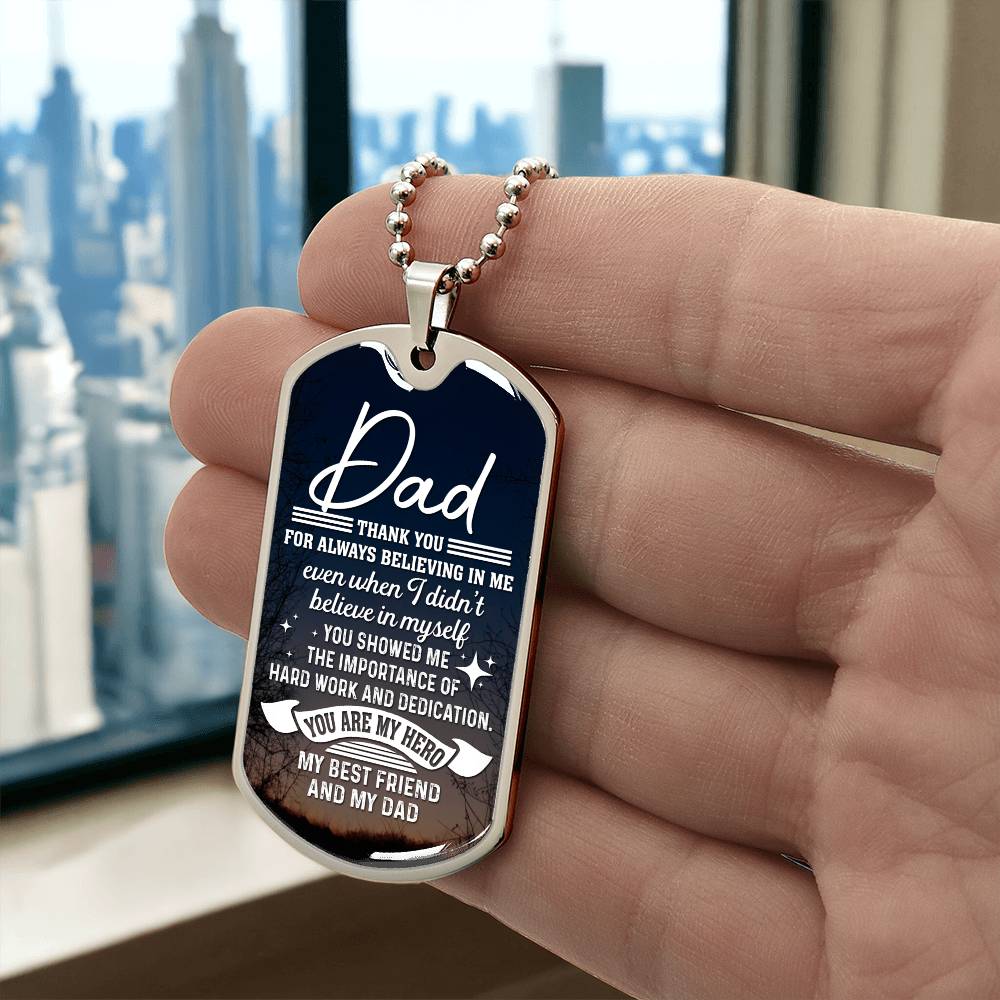 Dad is My Hero | Military Chain Necklace