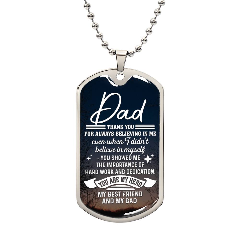 Dad is My Hero | Military Chain Necklace