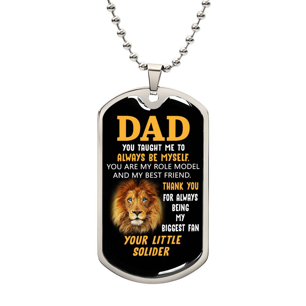 Dad is My Biggest Fan | Military Chain Necklace