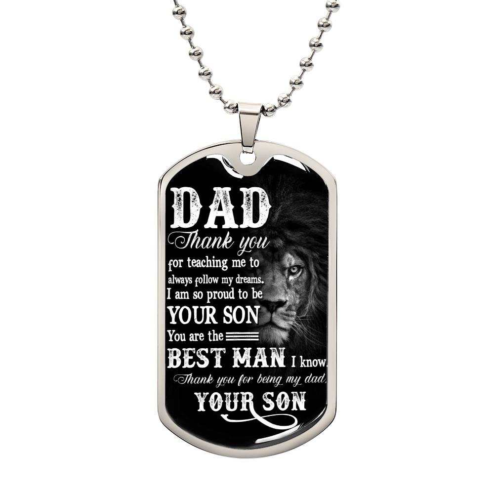 Thank You Dad | Military Chain Necklace