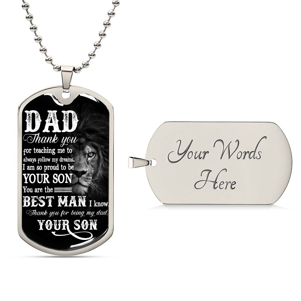 Thank You Dad | Military Chain Necklace