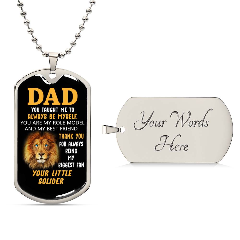 Dad is My Biggest Fan | Military Chain Necklace