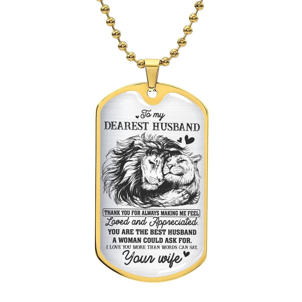My Dearest Husband | Military Chain Necklace