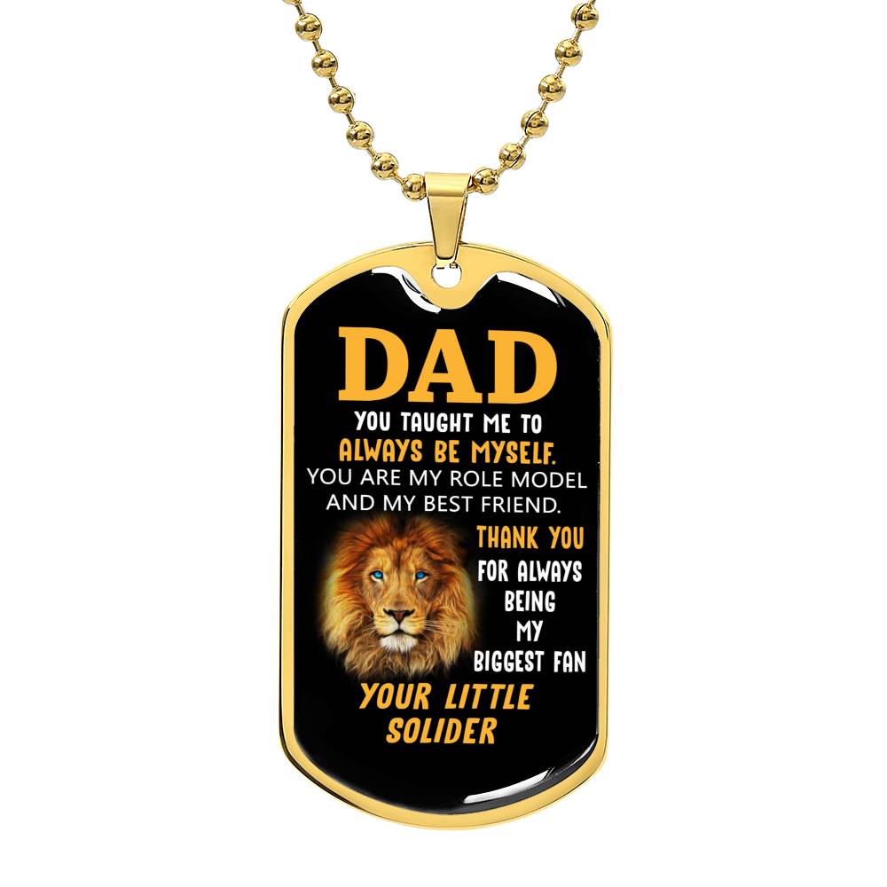 Dad is My Biggest Fan | Military Chain Necklace