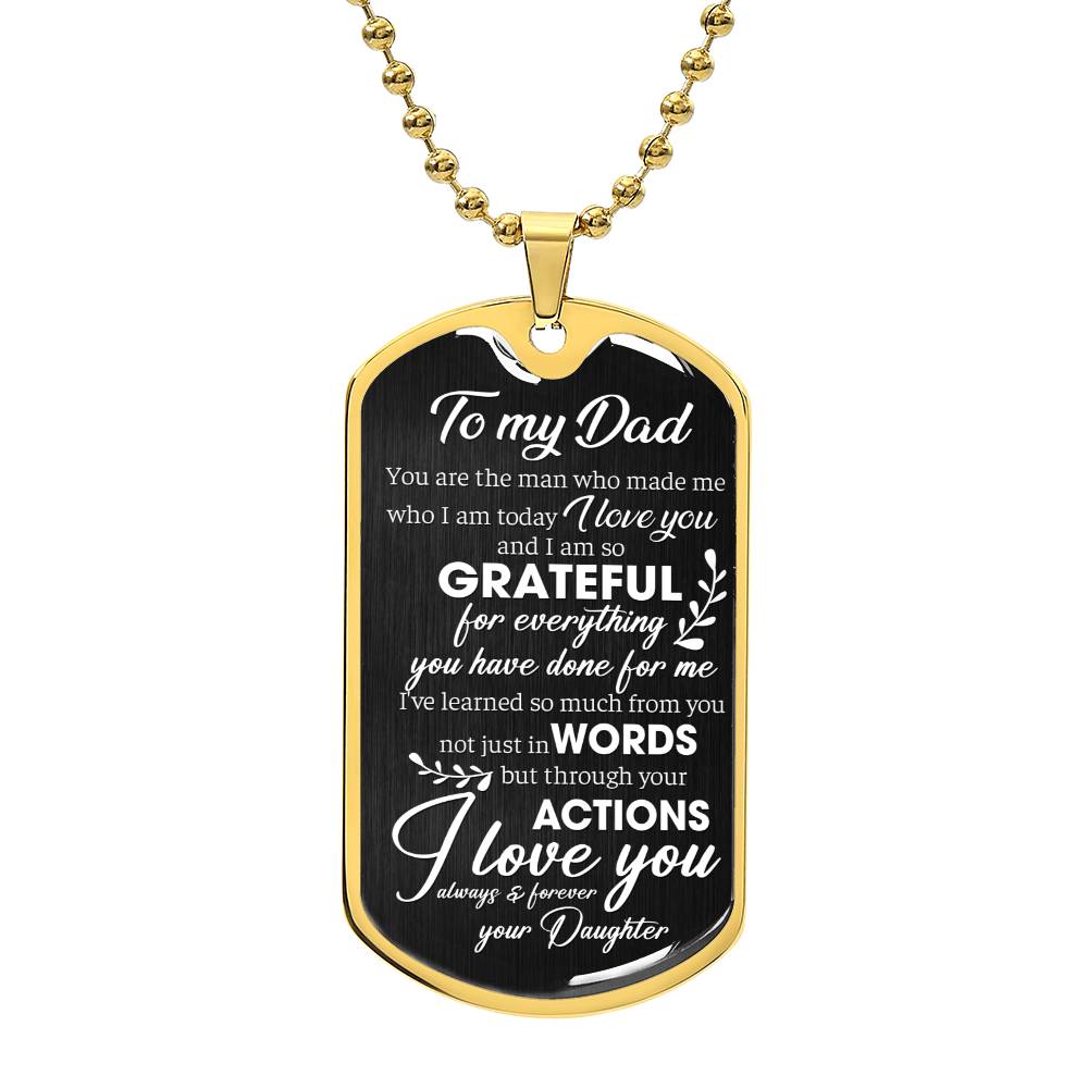 So Grateful | Military Chain Necklace