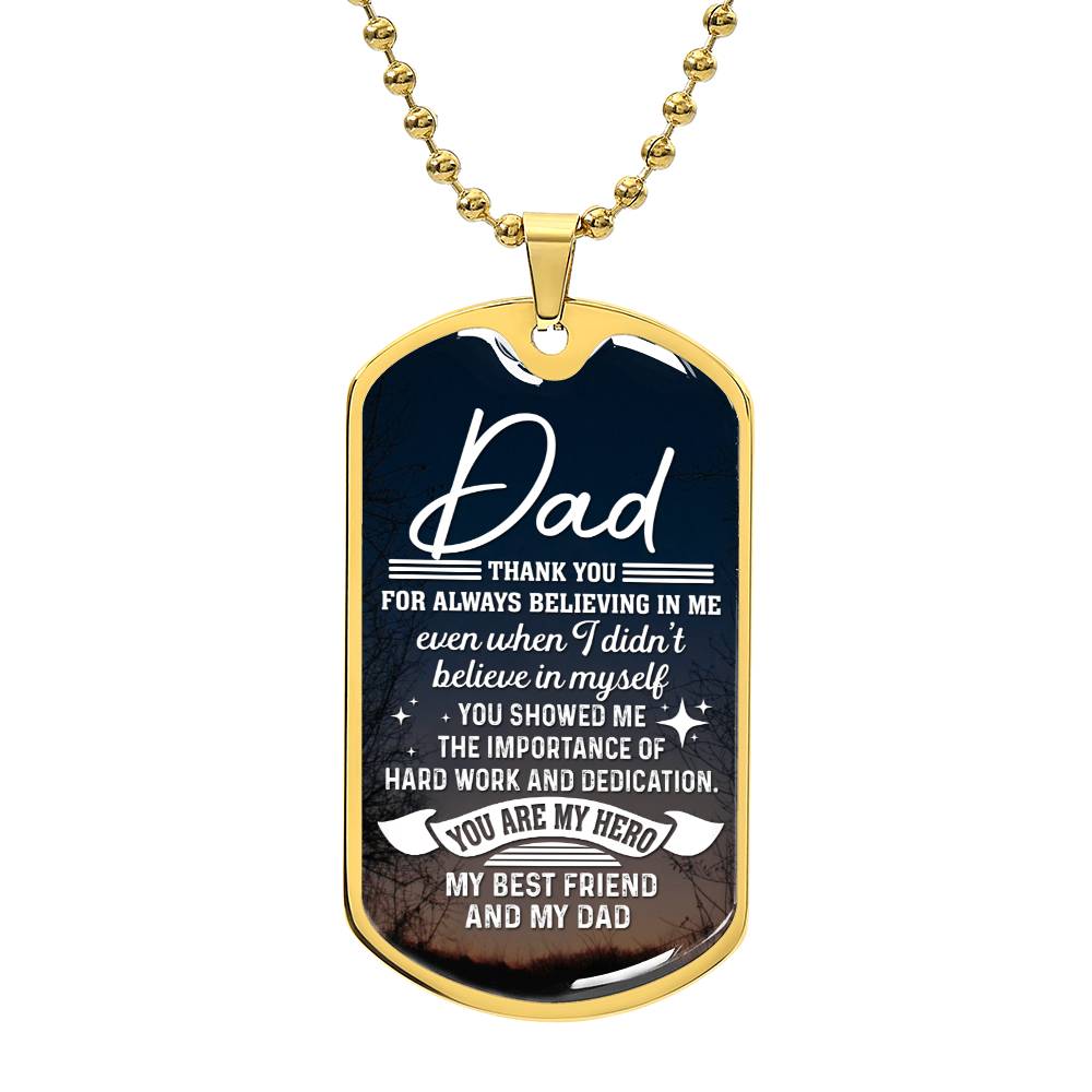 Dad is My Hero | Military Chain Necklace