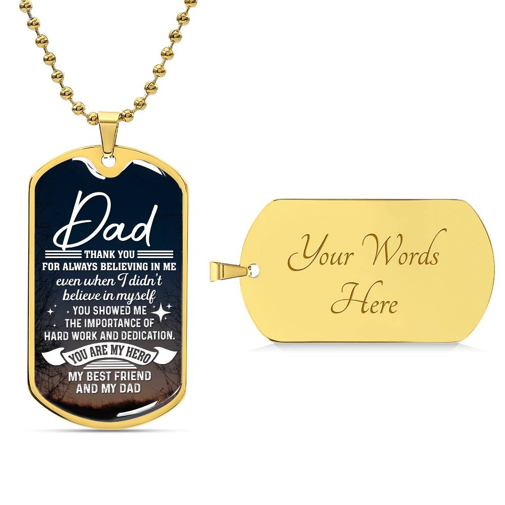Dad is My Hero | Military Chain Necklace