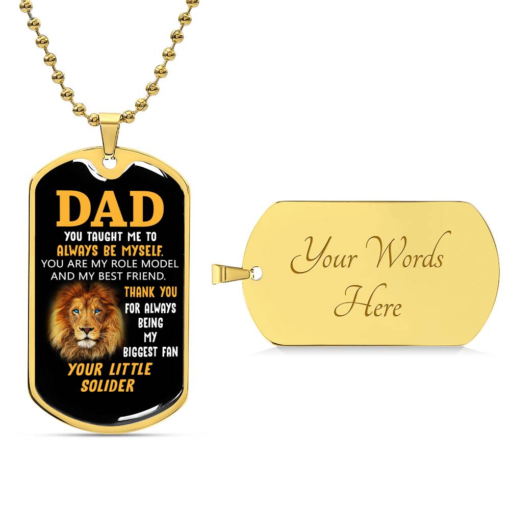 Dad is My Biggest Fan | Military Chain Necklace