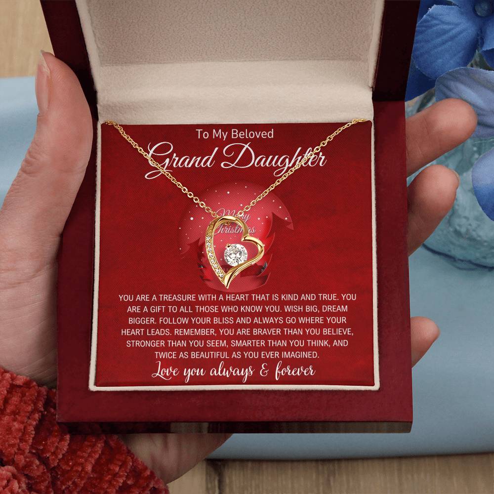 To My Grand Daughter | Christmas Forever Love Necklace
