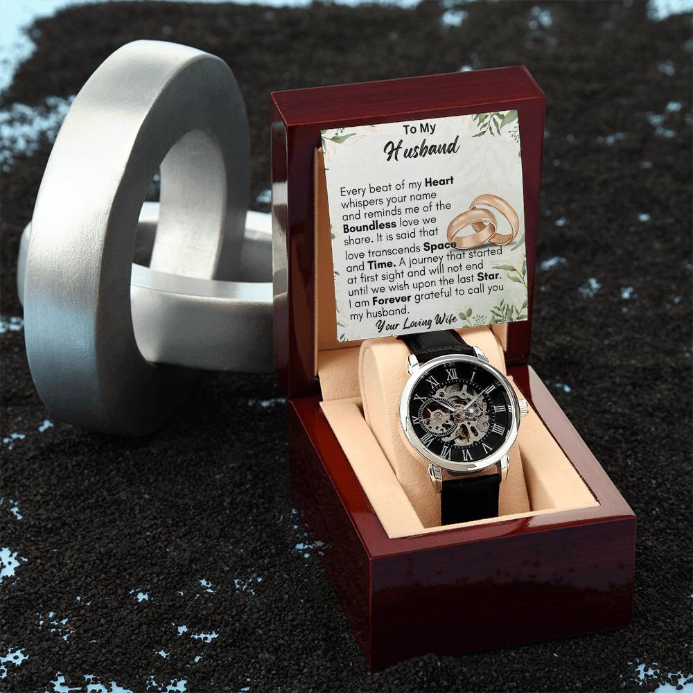 To My Husband | Men's Openwork Watch