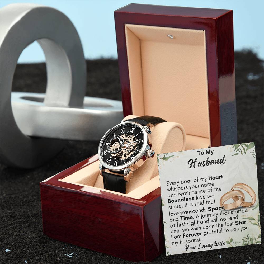 To My Husband | Men's Openwork Watch