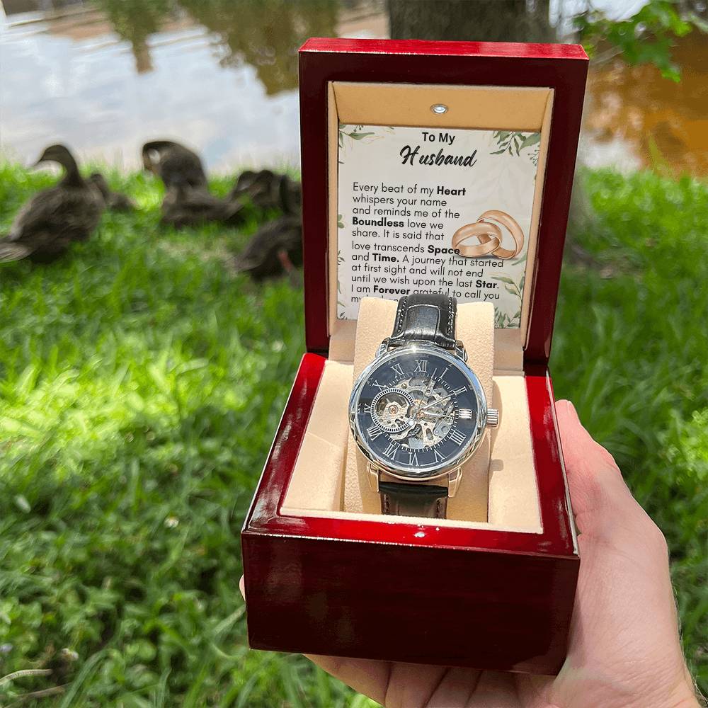 To My Husband | Men's Openwork Watch