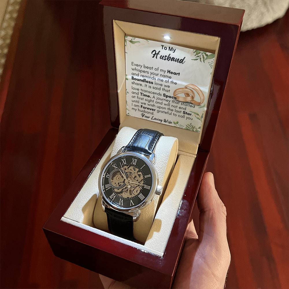 To My Husband | Men's Openwork Watch