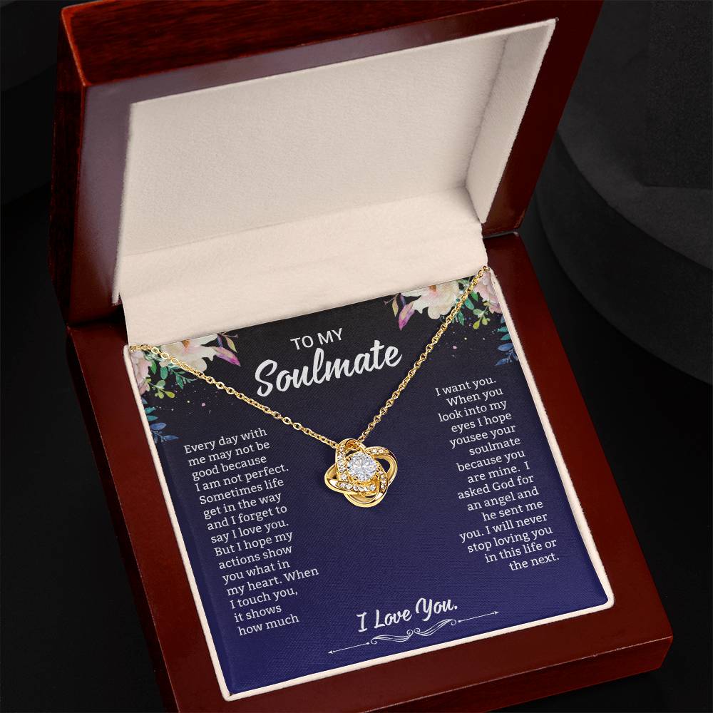 To My Soulmate | Love Knot Necklace