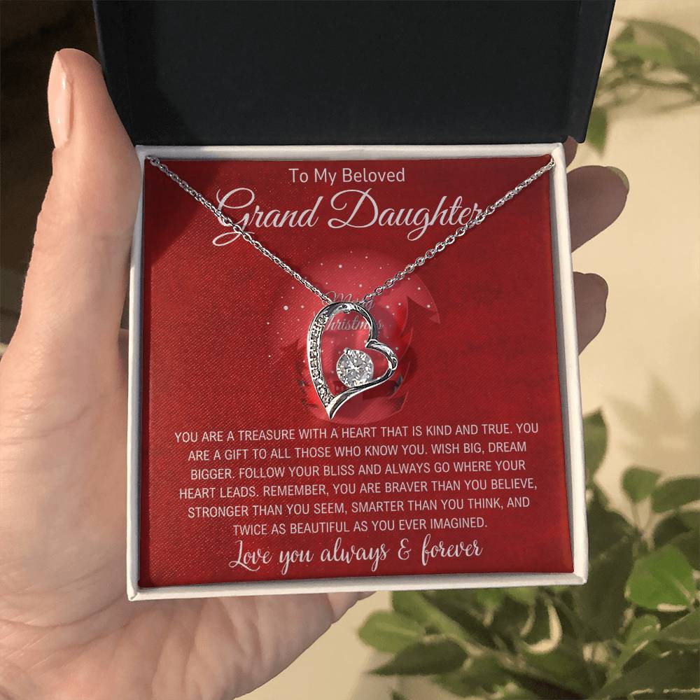 To My Grand Daughter | Christmas Forever Love Necklace