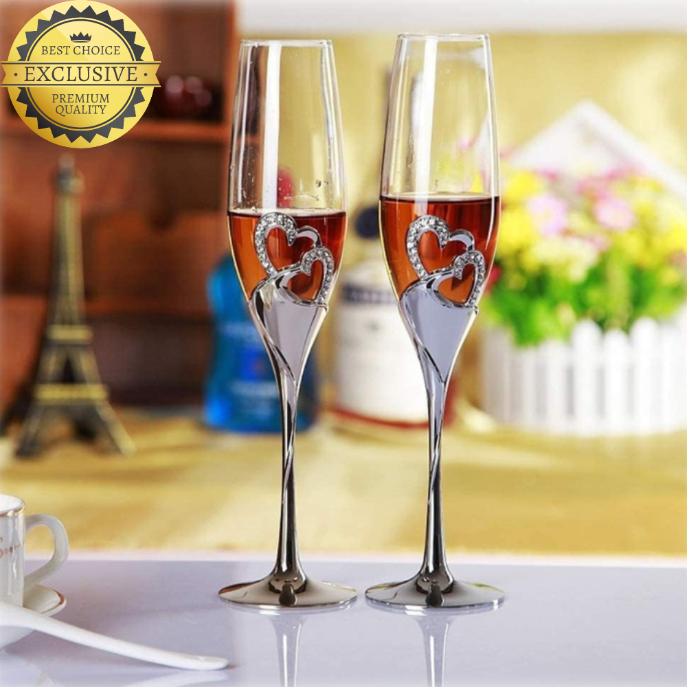 Diamond Heart Symphony Champagne Flutes Buy Me Something Sweet