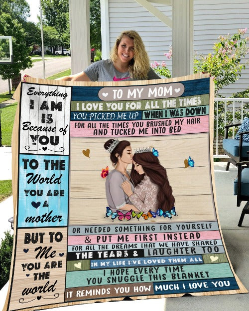To My Mom Heart Felt | Cozy Plush Fleece Blanket