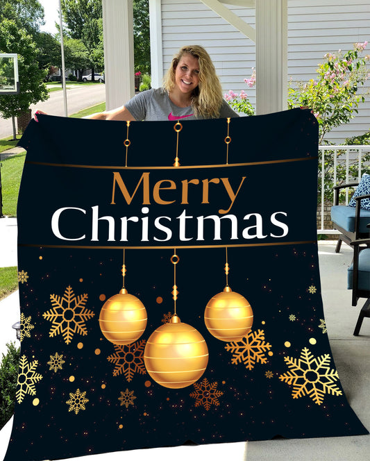 Gold Ornament | Cozy Plush Fleece Blanket