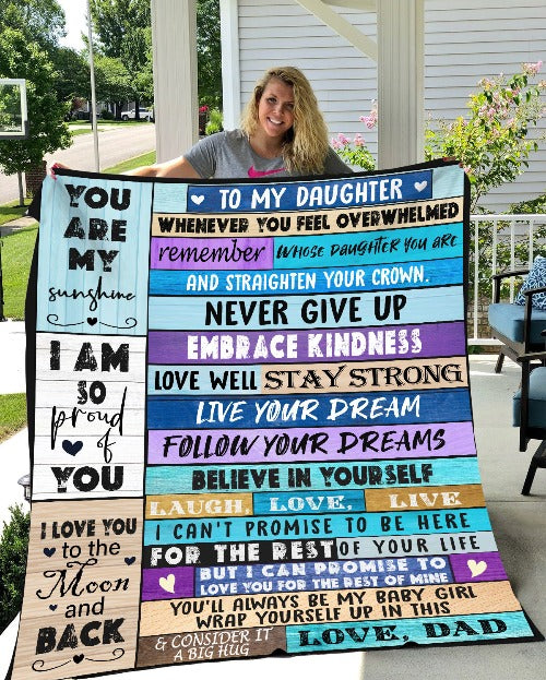To My Daughter Collage | Cozy Plush Fleece Blanket