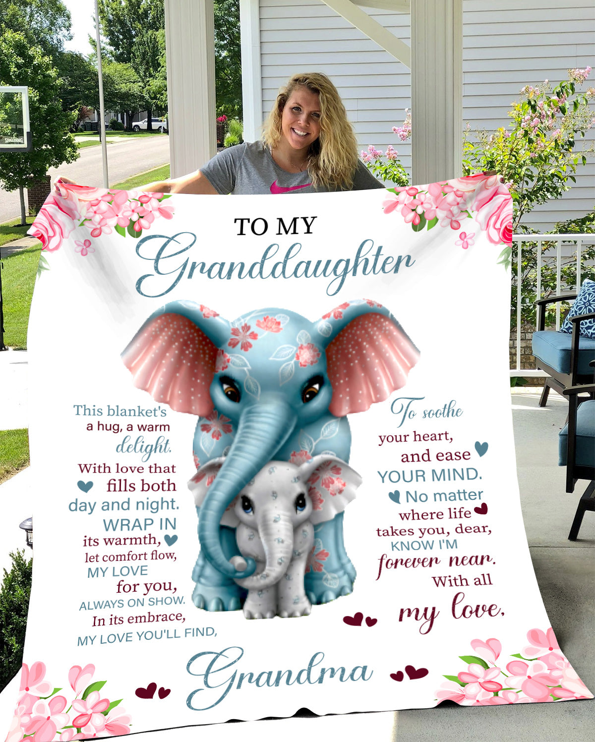 To My Granddaughter | Cozy Plush Fleece Blanket