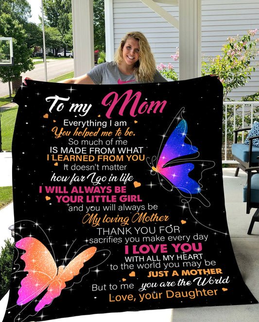To My Mom From Daughter | Cozy Plush Fleece Blanket