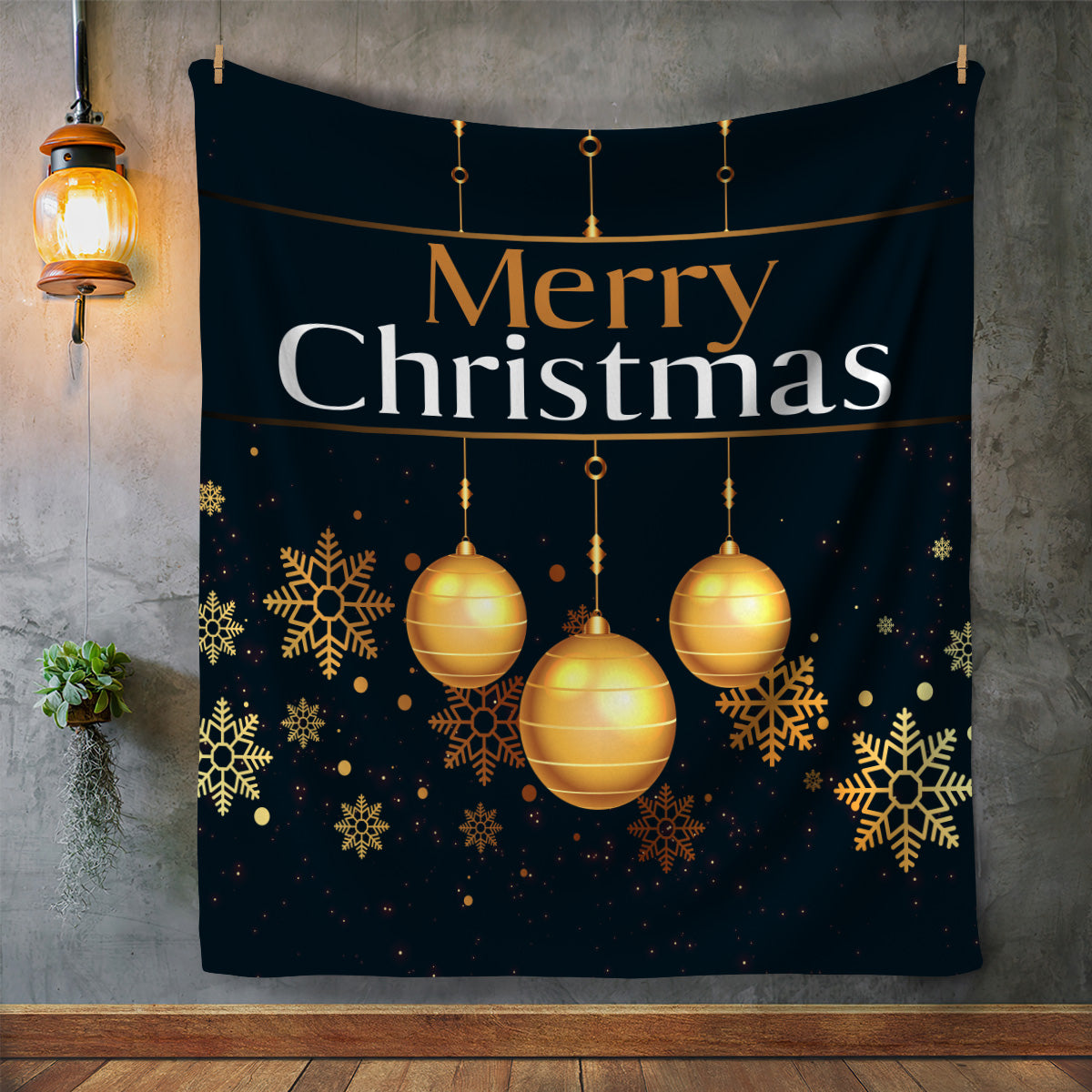 Gold Ornament | Cozy Plush Fleece Blanket