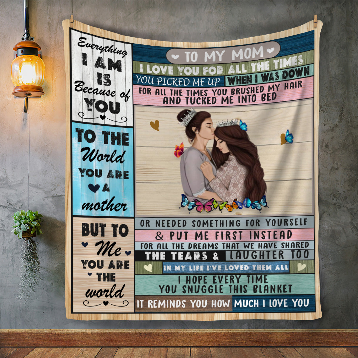 To My Mom Heart Felt | Cozy Plush Fleece Blanket