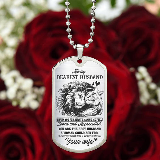 My Dearest Husband | Military Chain Necklace