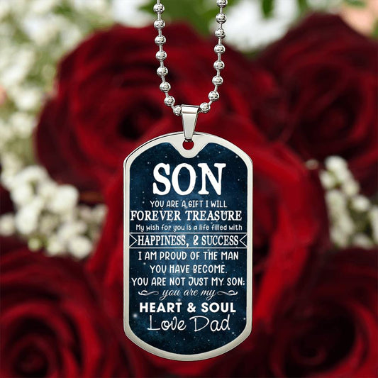 To My Son | Military Chain Necklace