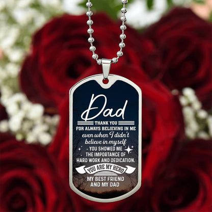 Dad is My Hero | Military Chain Necklace