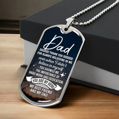 Dad is My Hero | Military Chain Necklace