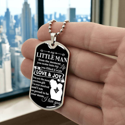 To My Little Man | Military Chain Necklace