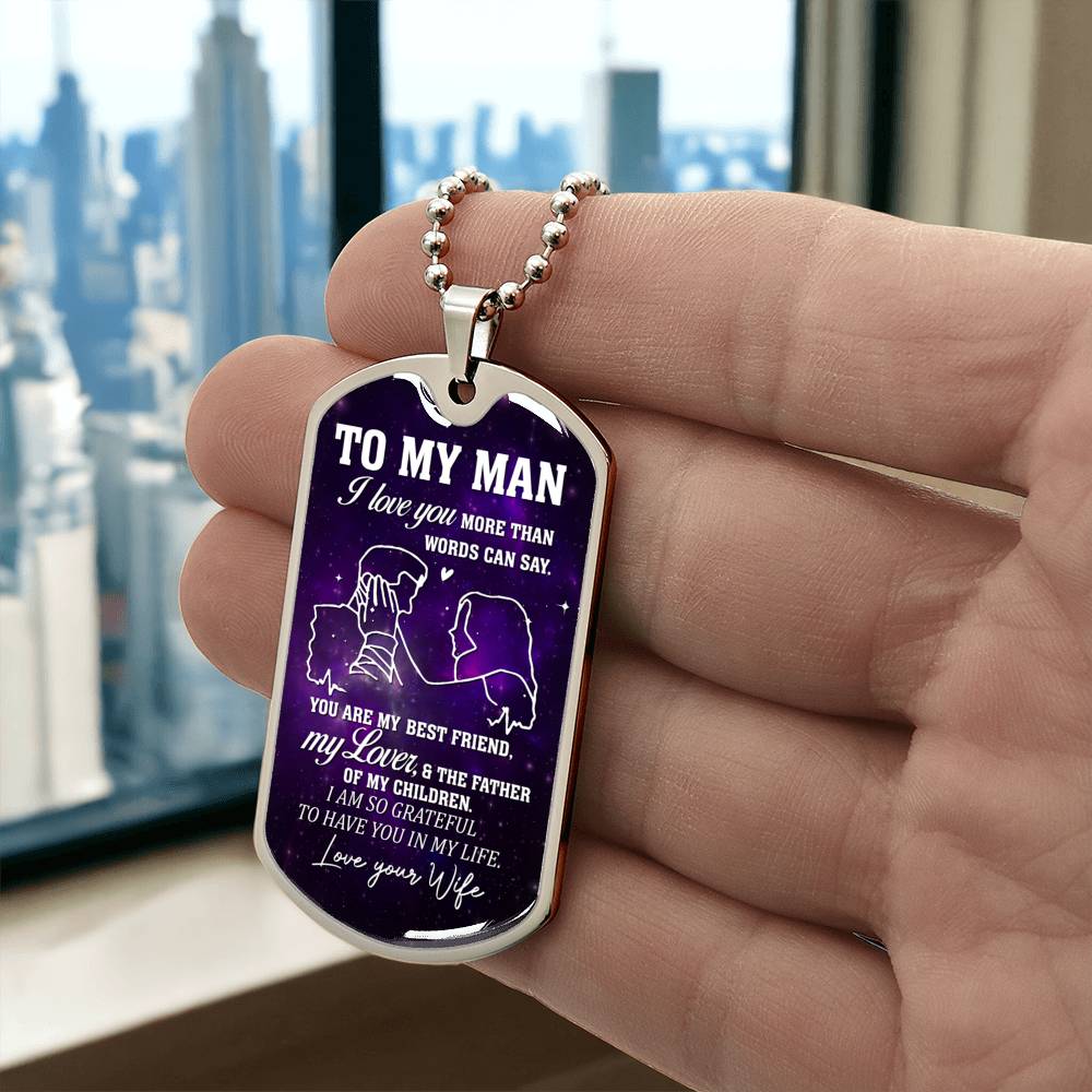 To My Man | Military Chain Necklace