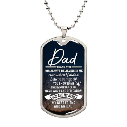 Dad is My Hero | Military Chain Necklace