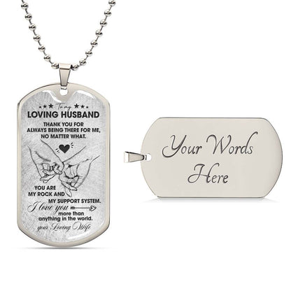 To My Loving Husband | Military Chain Necklace