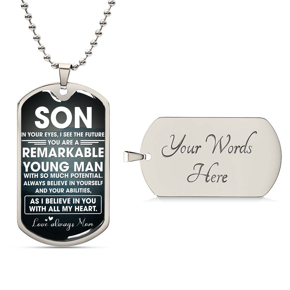 Remarkable Young Man | Military Chain Necklace