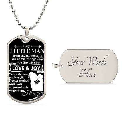 To My Little Man | Military Chain Necklace