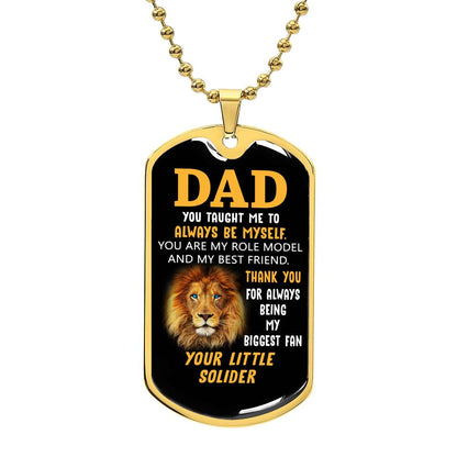 Dad is My Biggest Fan  | Military Chain Necklace