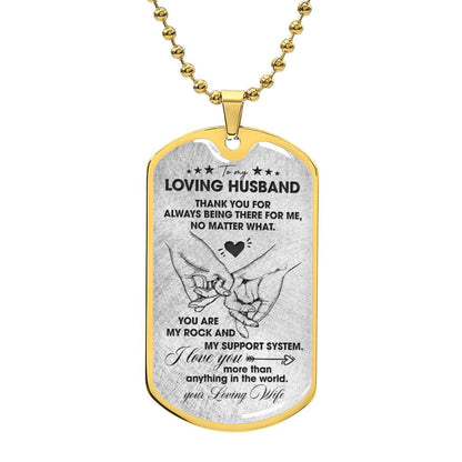To My Loving Husband | Military Chain Necklace